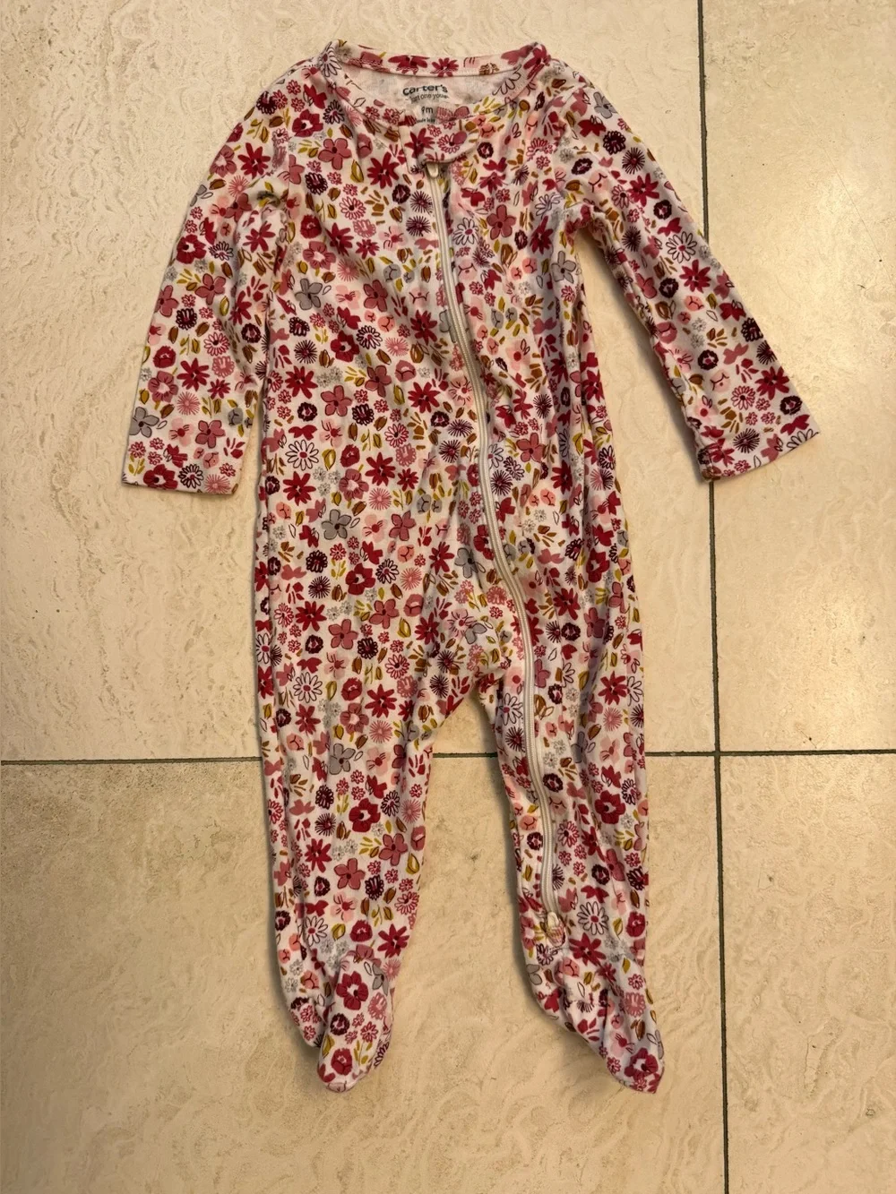 Bundle of 6 Baby Girl Cotton 2-Way Zip Sleep & Play Pajamas